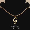 Initial Necklace for Men Women Boys Girls, 18K Gold Plated 26 Letters Pendant Necklace, Personalized Jewelry Father's Day Gifts