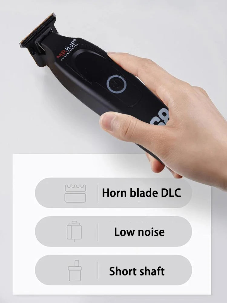 D10 New HJP Professional Men's Barber Shop Hair Salon Hair Clipper Engraving Push Angle DLC Coating 0 Blade High Speed Low Noise