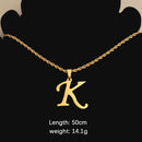 Initial Necklace for Men Women Boys Girls, 18K Gold Plated 26 Letters Pendant Necklace, Personalized Jewelry Father's Day Gifts