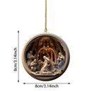 2024 Nativity Scene Hanging Ornaments Christmas Decoration Wall Hanging Jesus Angel Easter Christ Room Home Decorations