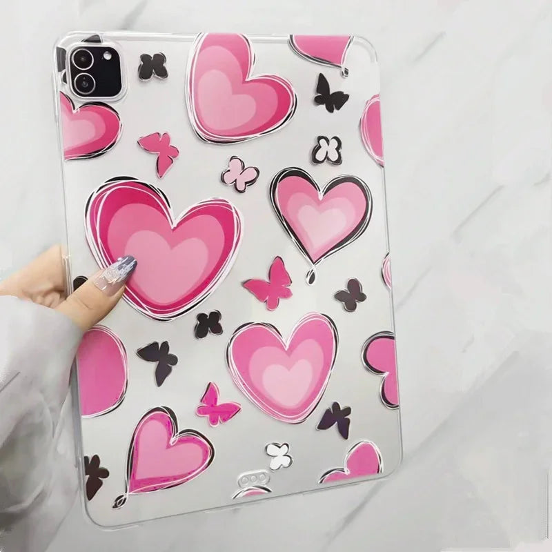 Heart Pink Tablet Cases for Xiaomi Redmi Pad SE 11 2023 10.6 for Xiaomi Mi Pad 5 /MiPad 5 Pro 11 inch 5G Xiaomi Pad 6 Pro Case