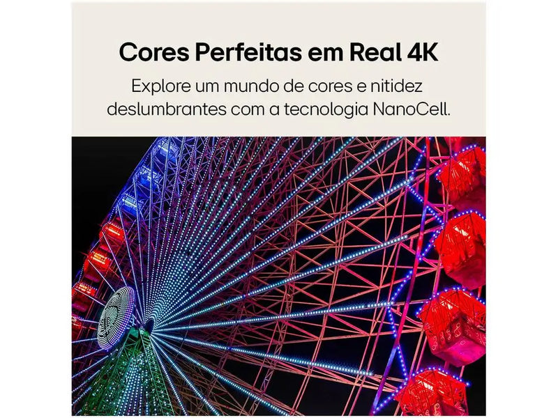 Smart TV 50 "4K LCD LED NanoCell LG 50NANO80TSA WebOS 24 Processor α5 Ger7 Wi-Fi and Bluetooth with Alexa 3 HDMI 2 USB