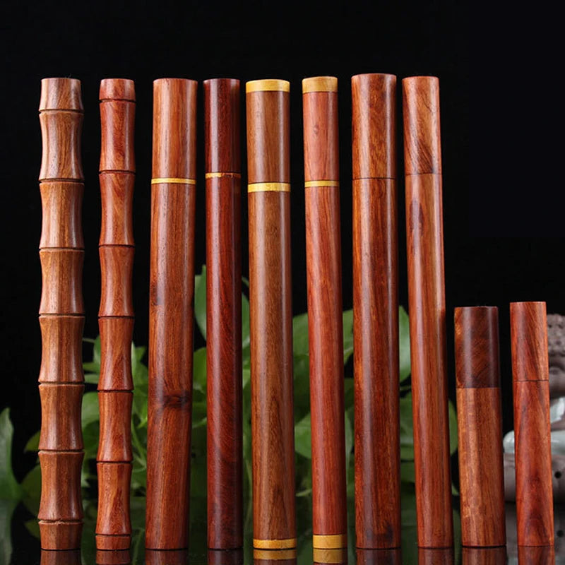 2 Pcs Rosewood Case Stick Incense Storage Box 10g 20g Sandalwood Line Incense Joss-sticks Buddha Incense Sticks Holder