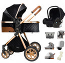 Baby Stroller 3 in 1 Easy Folding Multifunctional Stroller Travel Portable Baby Carriage Safety Seat EU Standard Free Shipping