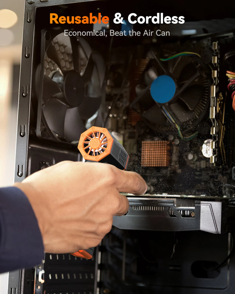 WOLFBOX MF50 Electric Air Duster Air Blower-110000RPM Super Power, Rechargeable 3-Gear Brushless Motor for Car/PC/Home/Outdoor