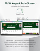 UPERFECT 2.5K Portable Monitor 16" 2560x1600 HDR Display 350nits 8bit QHD USB-C HDMI Laptop External Second Screen For Mac PC