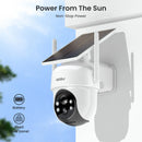 AOSU 3MP 4 Cams Kit Solar Camera System Wireless 360° View 5000mAh Battery Security Camera Wifi Camera Set System Support Alex
