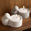 3D Easter Rabbit Candle Holder Silicone Mold DIY Round Shape Candlestick Candle Jar Plaster Cement Resin Casting Mold Home Decor