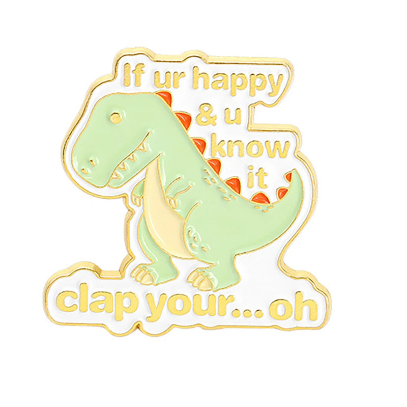 Triceratops Tyrannosaurus Rex Giraffe Stegosaurus Brontosaurus Brooch Badge Dinosaur Lapel Pins Dinosaur Brooch Pterosaur