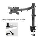 M051 clamp grommet base Full Motion 360 rotate single computer 10"-27" Monitor Holder long arm Monitor Mount Arm 9.9kgs PC stand