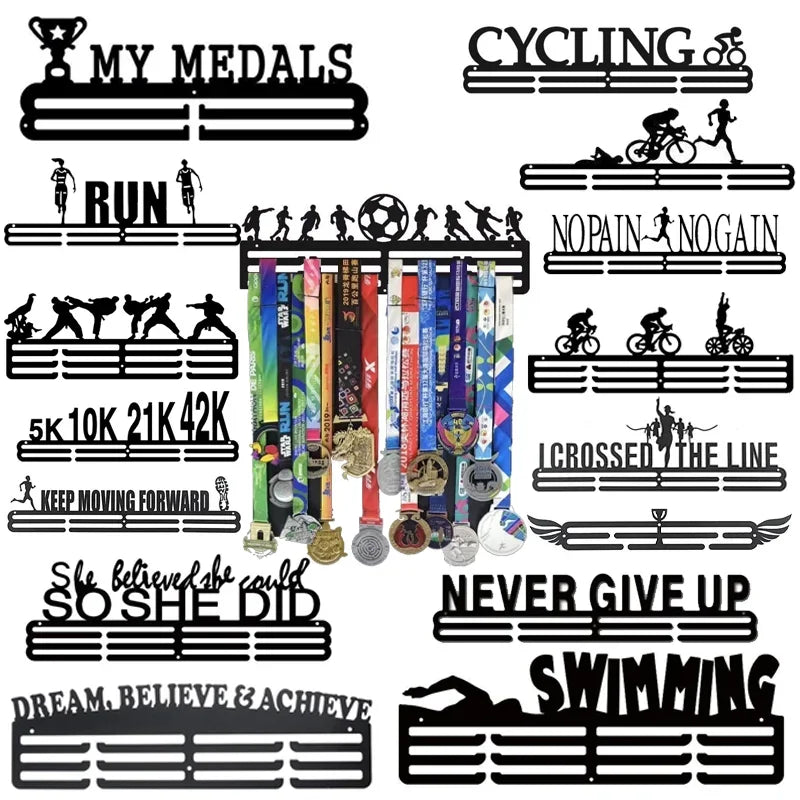 Medal Displays & Medal Hangers for Football, Soccer, Marathon, Triathlon, Swimming, Cycling, GYMNASTICS, TAEKWONDO Dropshipping