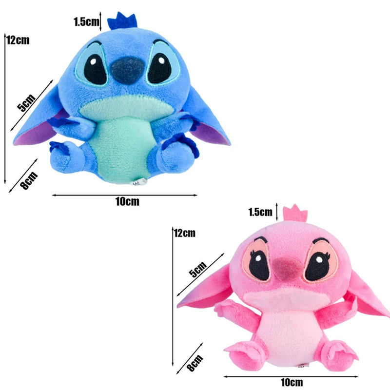 25cm 18cm 12.5cm Stitch Angel Plush Cute Anime Cartoon Toys Dolls Plush Car Desk Decoration Birthday Gifts For Children Kid Fan