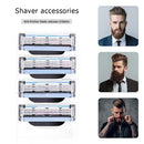 8-48pcs Stainless Steel Shaver Cutting Head 3 Layer Safety Razor for Gillette Mach 3 Replacement Refills Manual Razor Blades Gif