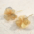 Trendy Summer Long Hanging Drop Earrings For Women Luxury Elegant Trendy Big Flower Earring For Girls Exquisite Jewelry