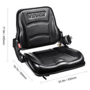 SucceBuy Universal Forklift Seat Fold Down Tractor Seat with Adjustable Angle Back and Micro Switch Comfortable Forklift Seat