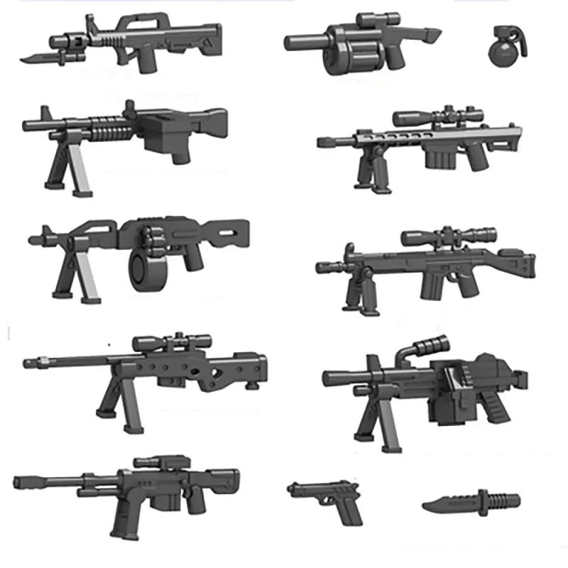 5PCS Grenades Launcher Weapons Original Block mini Toy Swat Police Military Weapons City Accessories Compatible Figures