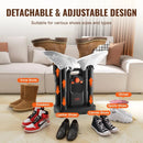Detachable 4-Tube Shoe Dryer with Timer and Quick Drying Black and Orange