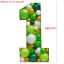 100cm Blank Number Mosaic Balloon Frame DIY 0-9 Filling Box Large Number Foam Board for Birthday Anniversary Party Decoration