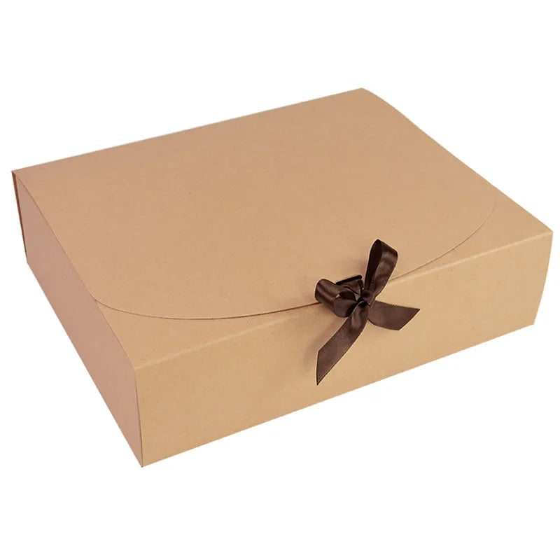 1Pc Black Paperboard Box DIY Wedding Gift Box for Guests Small Business 31/27/16cm Event Party Christmas Candy Packaging Boxes