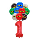 Ninja Them Birthday Party Decorations Kids Disposable Tableware Popcorn Paper Plates Balloons Cup For Boys Baby Shower Supplies