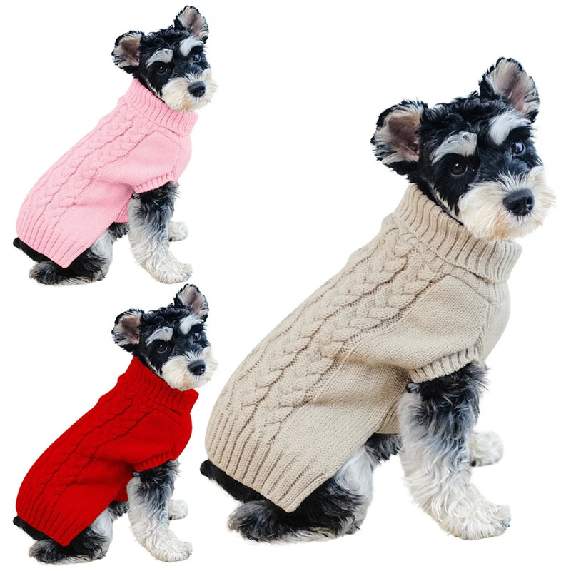 Dog Winter Clothes Knitted Pet Clothes For Small Medium Dogs Chihuahua Puppy Pet Sweater Yorkshire Pure Dog Sweater Ropa Perro