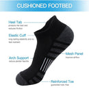 Men Ankle Socks Athletic Running Low Cut Casual Sports Socks Breathable Cushioned Tab Short Socks for Men Women 6 Pairs