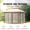 SucceBuy 11x11ft/10x10ft/10x13ft Portable Gazebo PU Coated 250D Garden Market Waterproof Collapsible Canopy Tent for Outdoor