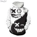 Sweatshirt Man Color Block Smile Print Cool Hoodies Y2k Blouse Pullover Kangaroo Pocket Long Sleeves Tops Fall Men's Clothing