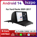 Hizpo 9inch Android13 Car Radio for Ford Fiesta 2009 - 2017 Sync Multimedia DSP RDS CarPlay 4G BT GPS Navigation UI7862 Headunit