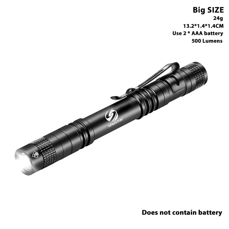 Pen Light Mini Portable LED Flashlight 1000 lumens 1 Switch Mode led flashlight For the dentist and for Camping Hiking Out