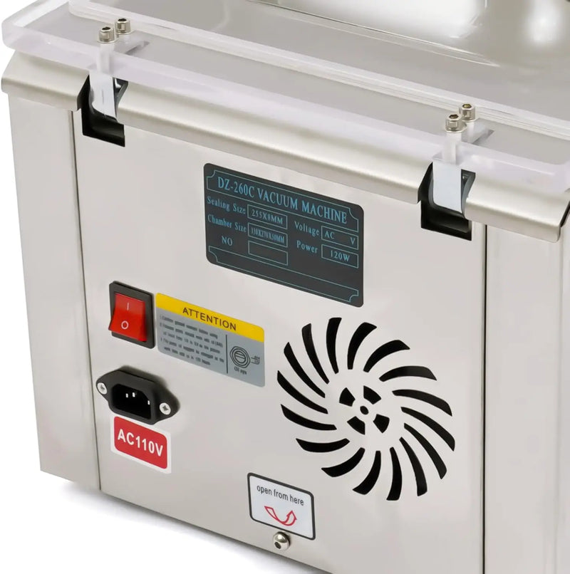 Vacuum Sealer,Chamber Vacuum Sealer Dz-260C Kitchen Food Chamber Vacuum Sealer, 110V Packaging Machine Sealer For Food Saver,