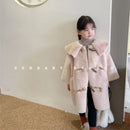 Girls Coat Jacket Cotton Outwear Overcoat 2022	Fuzzy Warm Thicken Velvet Winter Christmas Gifts Children's Clothing