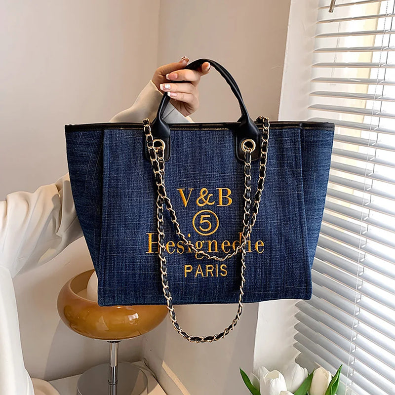 Handbags Women's Bag Canvas Shoulder Crossbody Chain Designer Messenger Luxury Female Portable Zipper Girl Tote Bag Fashion 2023