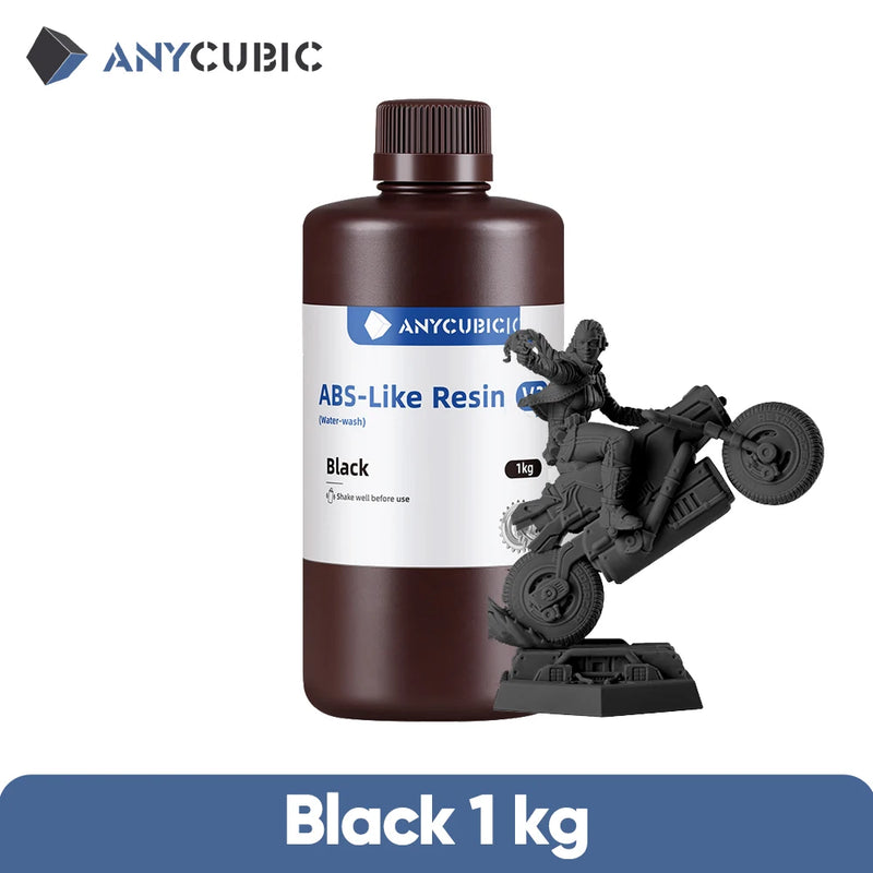 ANYCUBIC Water Wash ABS LIke Resin 3.0 For 3D Printer 405nm Water-Washable Quick Curing 3D Printing Materials For Photon Mono M7