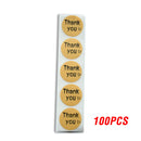 100-500pcs Round Natural Kraft Handmade Stickers Scrapbooking For Package Adhesive Thank You Sticker Seal Labels Stationery