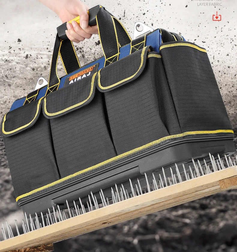 Multifunctional Tool Bag Rubber Bottom Wear-resistant Thickened Oxford Cloth Hardware Tool Bag Portable Repair Electrician Bag