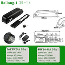 21700 DownTube Ebike Battery Hailong 36V 48V 52V 14.4Ah 19.2Ah Electric Bicycle Pack for 1500W 1000W 750W 500W  350W 250W Motor