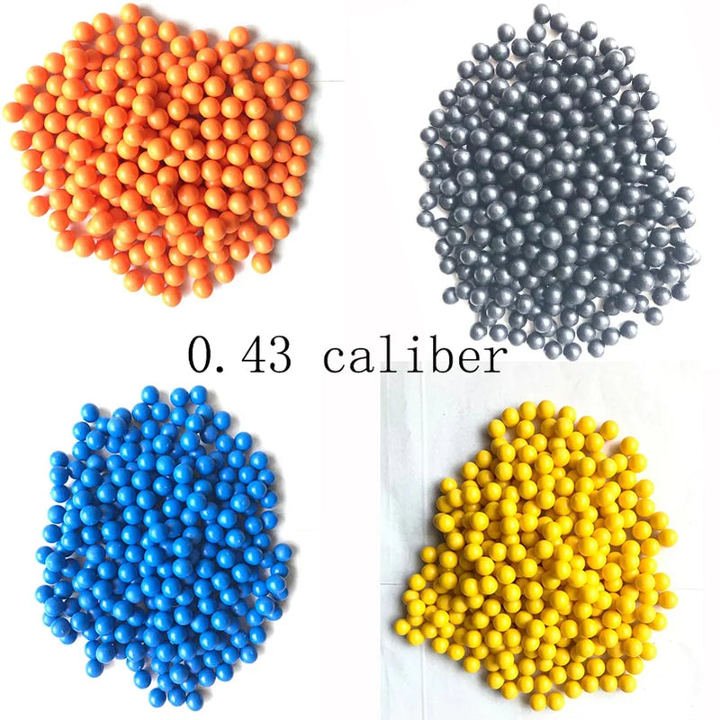 0.43 Caliber Paintball Recycled Balls .43cal Indoor Training, Outdoor Defense, Protecting Homeland Paintball Shooting Ammo