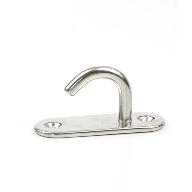 Stainless Steel 304 Fixed Pad Eye Plate Deck Door Buckle Staple Ring Wall Hook U-Shaped Ceiling Mount Hanger