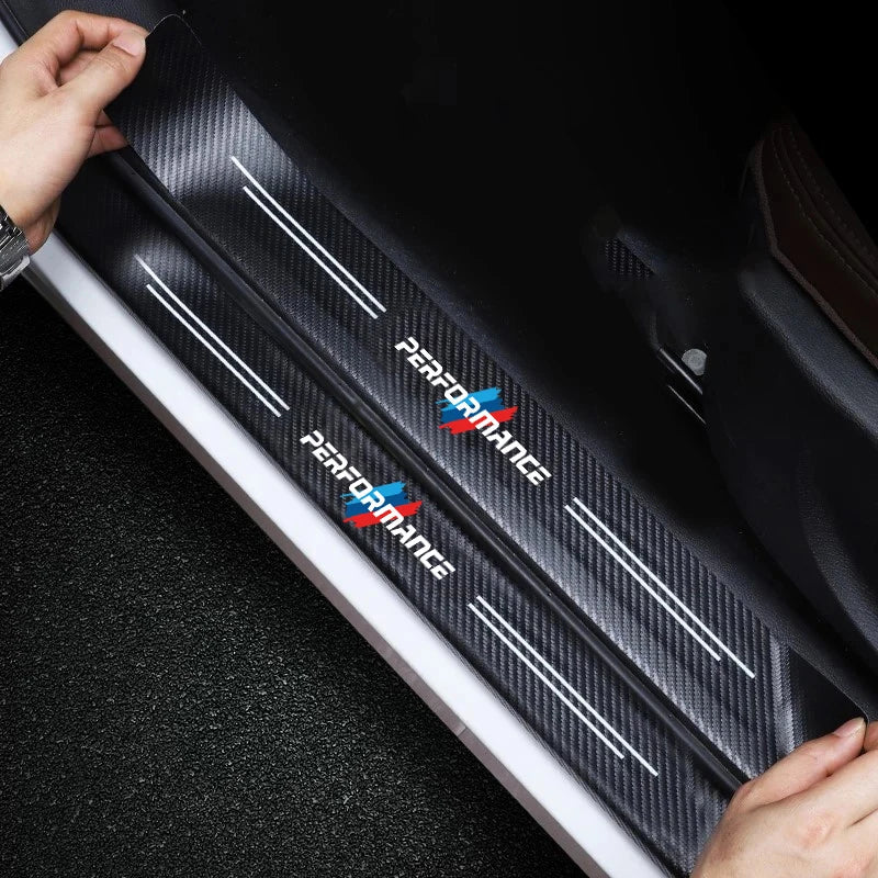 Car Door Carbon Fiber Sill Protector Stickers For BMW Performance F30 F10 E90 F20 E46 E60 E70 E39 E36 E87 E28 X3 X1 X2 X4 X5 X6