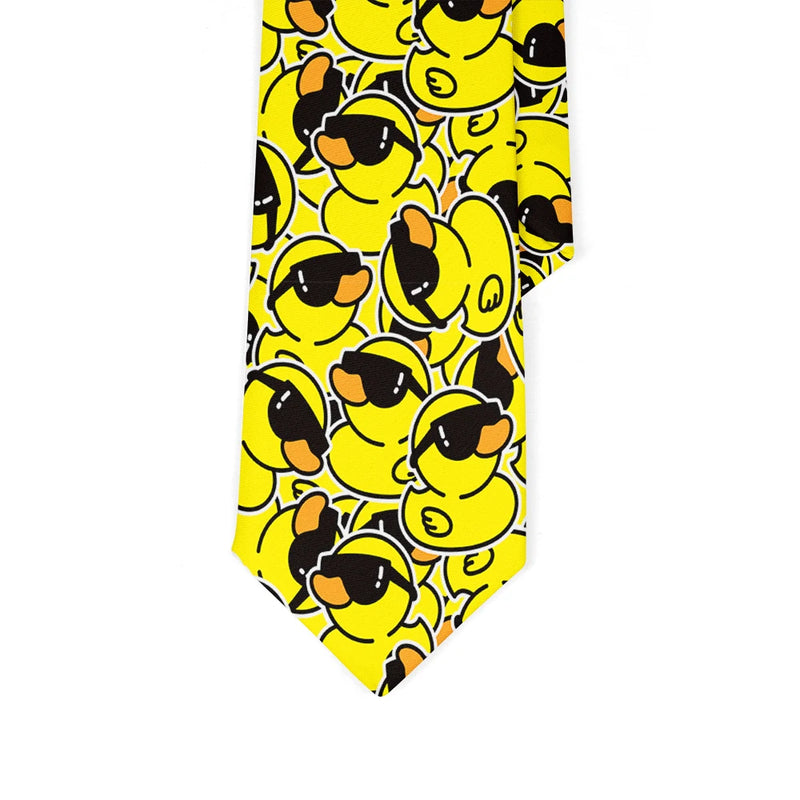 Fashion Adult Tie 8cm Wide Polyester Cartoon Yellow Duck Series Cute Accessories Novelty Design Wedding Business Fashion Gravata