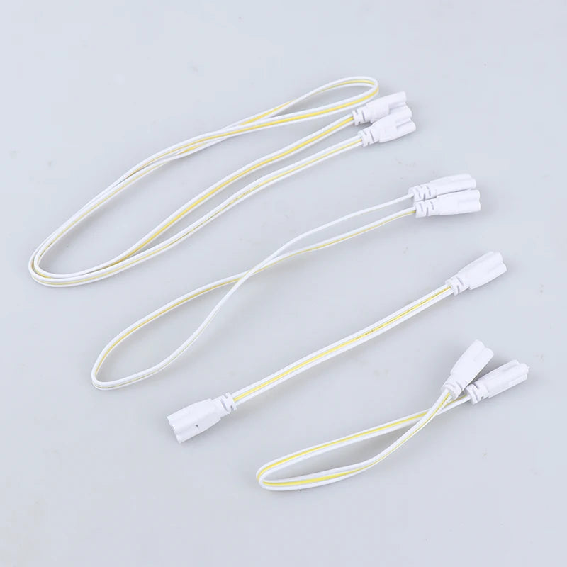 20/30/50/100CM LED Tube Lamp Connected Cable T4 T5 T8 LED Light Double-end Connector Wire 3 Pins Connected Cable 2.5A 0-250V