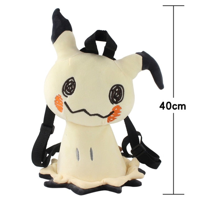 Cute Pokemon Backpack Kawaii Japanese Style Plush Bag Gengar Eevee Snorlax Backpack Schoolbag Cosplay Props Fashion Gifts