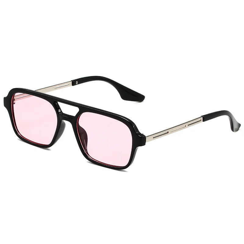 Small Frame Square Sunglasses Female Vintage Hollow Leopard Blue Oculos De Sol Woman Brand Designer Fashion Luxury Sun Glasses