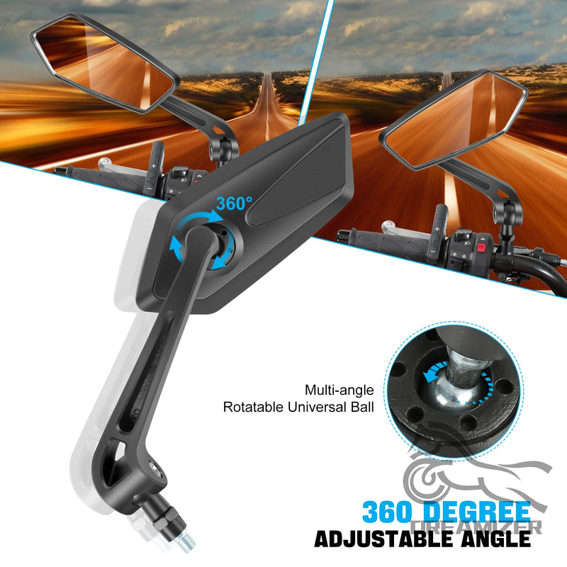 Rear View Mirror Reflector Adjustable Rotatable Handlebar Mirror Clear Rearview Electric Scooter Cycling Bicycle Accessorie