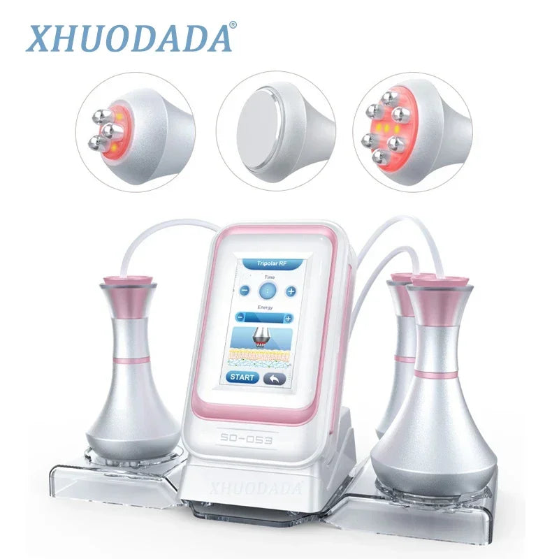 3 in 1 Tool 80K Cavitation Ultrasonic Body Slimming Machine Multi-Polar Frequency Anti-Wrinkle Rejuvenation Skin Lift Tighten