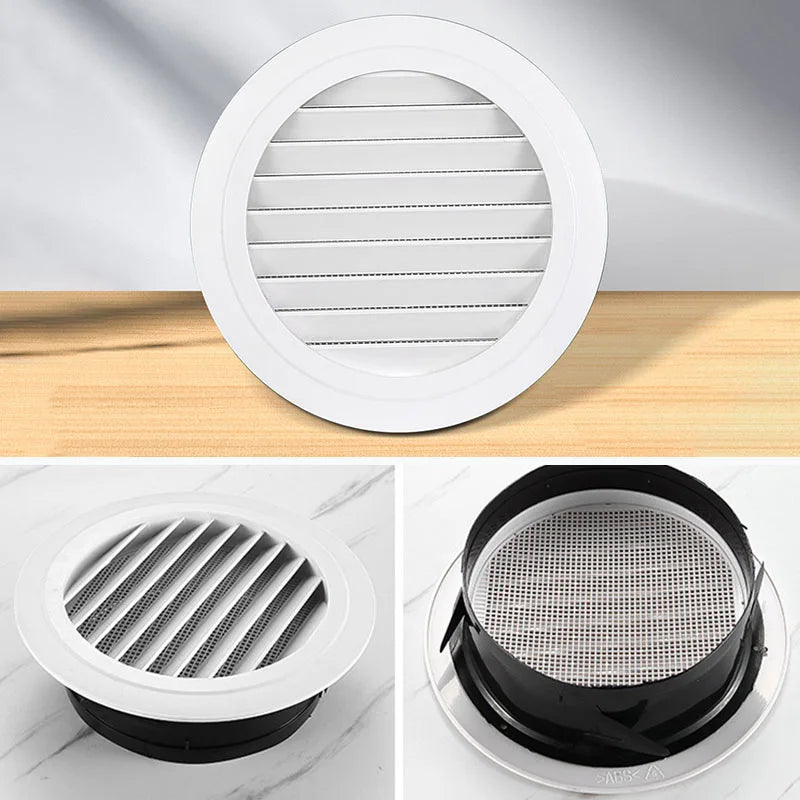 Wall Ceiling Air Vent Exhaust Hood Round Ducting Ventilation Grilles Bathroom Waterproof Outlet Cooling Home Office Air Vent