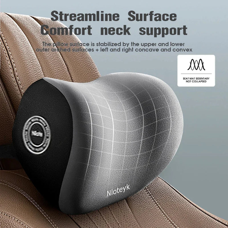 NEW Memory Foam Car Neck Pillow Relieve Stress Car Seat Pillow Protective Lumbar Back Support Breathable Car Headrest Cushion