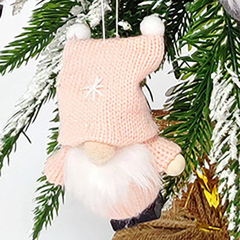 Christmas Wool Cute Faceless Plush Doll Gnome Decoration Handmade Hanging Pendant Room Standing Pose Household Tree Decor Natal