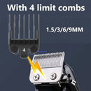 Kemei PG1990A Rechargeable Hair Clipper or Limit Combs Professional Cordless Men Hair Trimmer Men's Hair Cutting Machine Barber